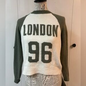 Ultra Flirt Green and White Women's Sweater